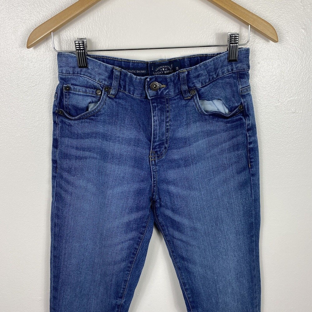 LUCKY BRAND Authentic Skinny Jeans - Womens Size 16  Blue Denim Fits 30 x 28.5